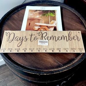 Days to Remember Calendar